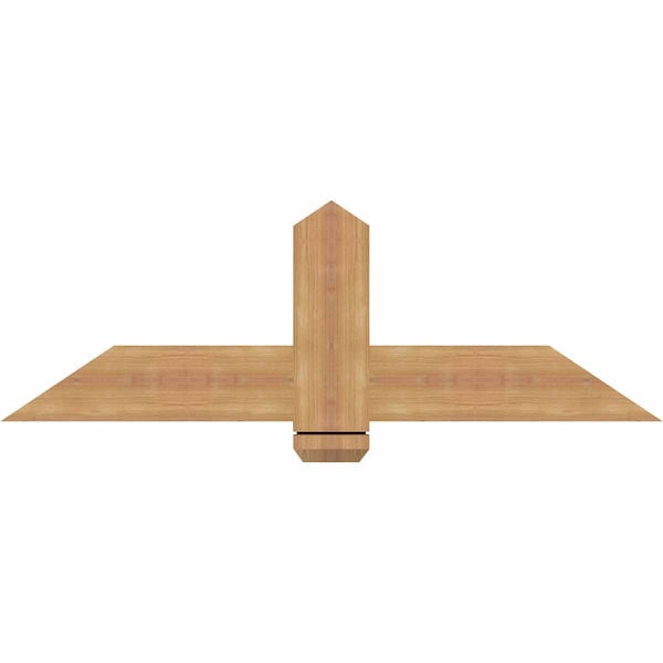 Ekena Millwork Eugene Smooth Timber Gable Bracket, Western Red Cedar, 48"W x 16"H x 1 1/2"D x 5 1/2"F, 8/12 Pitch GBW048X16X0206EUG00SWR - main